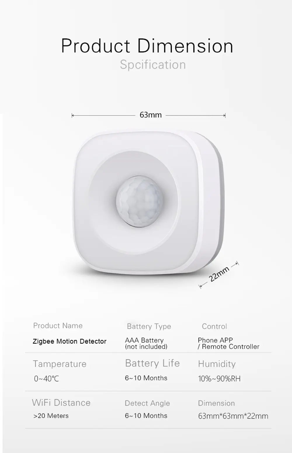 Capteur de Mouvement PIR Tuya ZigBee/WiFi - Détecteur Infrarouge Sans Fil, Alarme de Sécurité, Compatible Smart Life & Alexa
