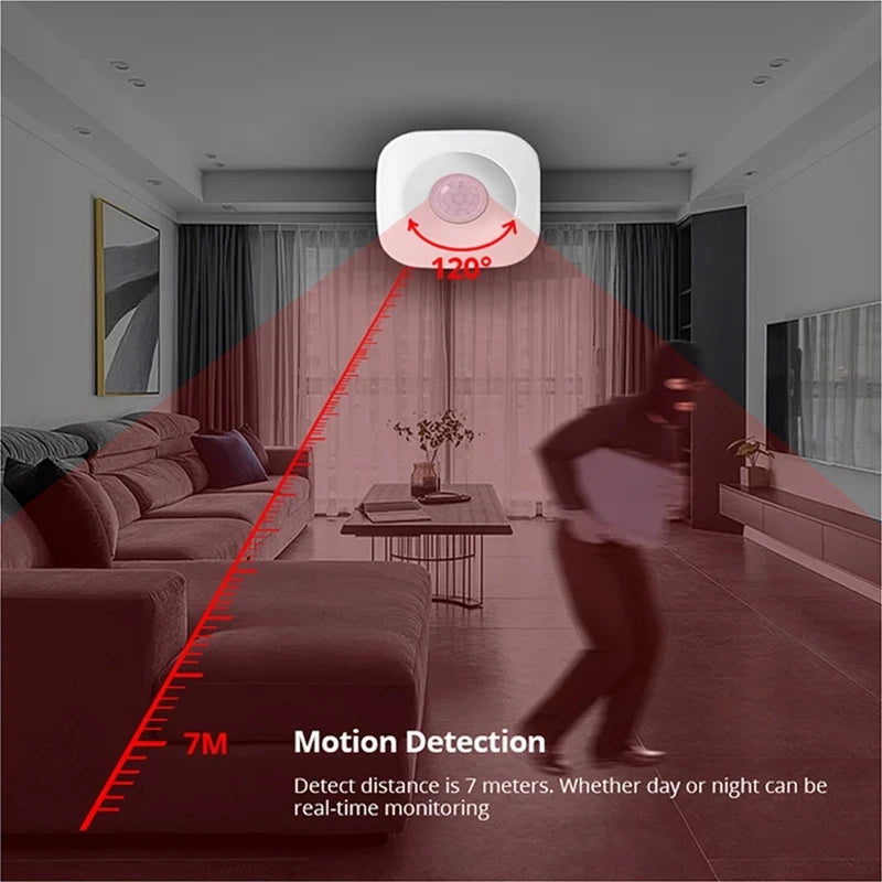 Capteur de Mouvement PIR Tuya ZigBee/WiFi - Détecteur Infrarouge Sans Fil, Alarme de Sécurité, Compatible Smart Life & Alexa