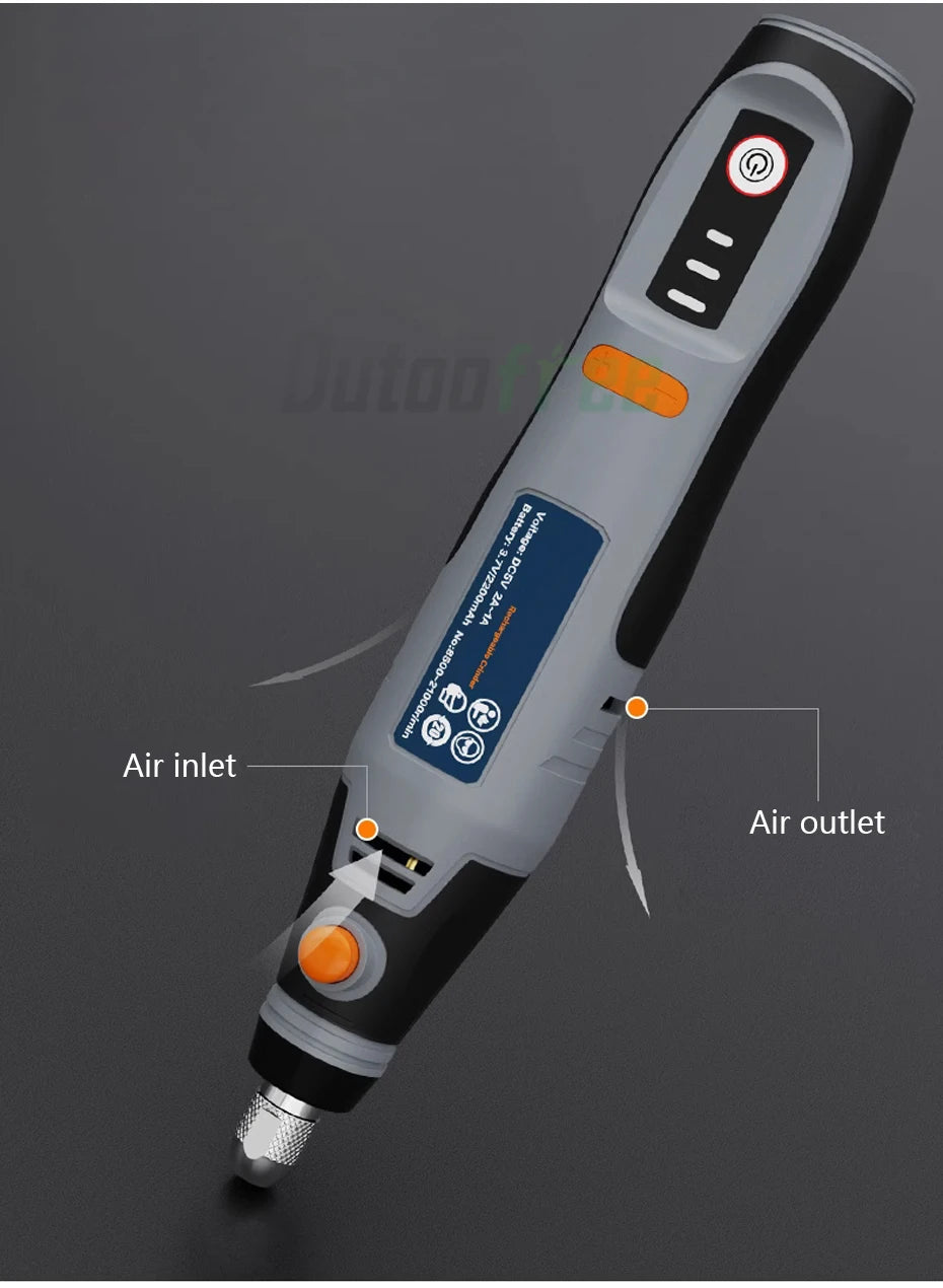 Mini Outil Rotatif Sans Fil 35W – USB Rechargeable, 3 Vitesses, Perçage & Gravure