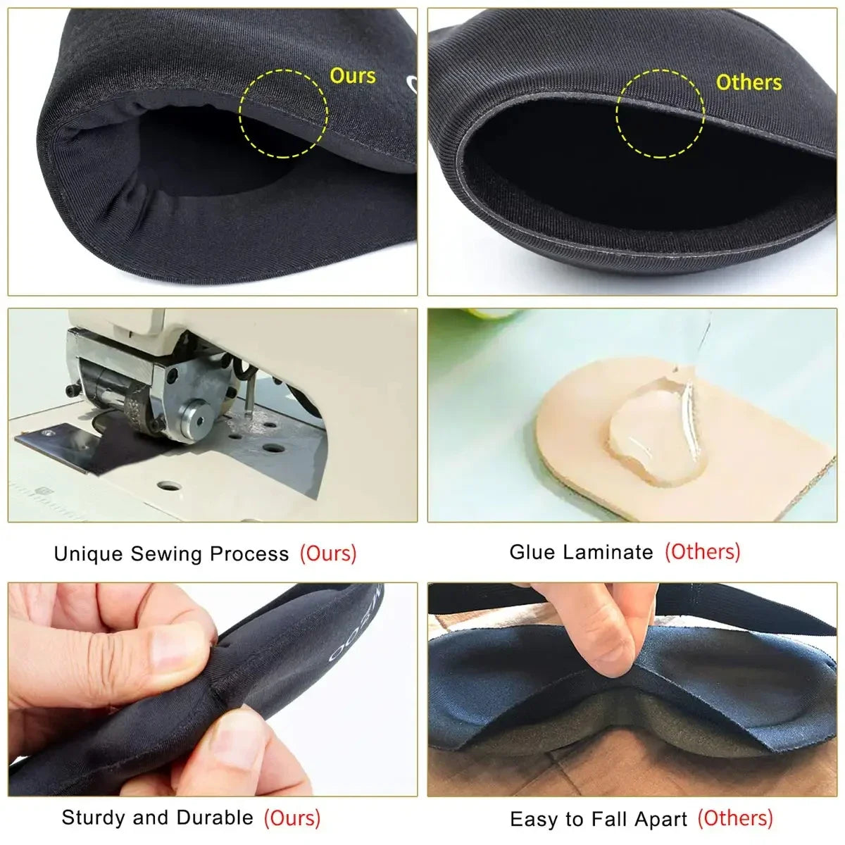 Masque de Sommeil 3D – Confort Total, Anti-Lumière, Contours Ergonomiques
