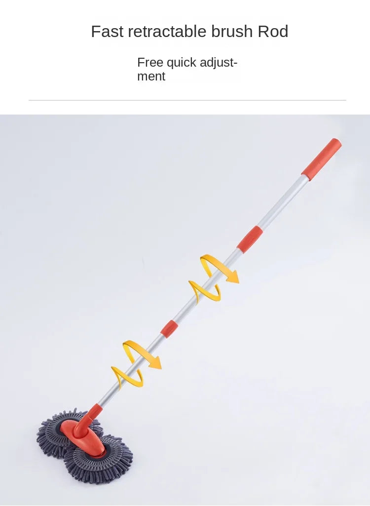 Balai de Lavage Voiture – Télescopique, Rotatif, Double Tête & Double Couche