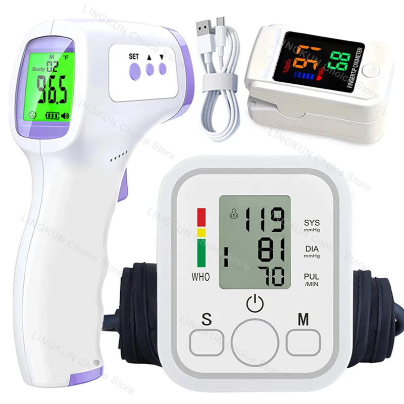 Tensiomètre Électronique de Bras - Moniteur de Pression Artérielle, Fréquence Cardiaque & Pouls, Automatique & Médical