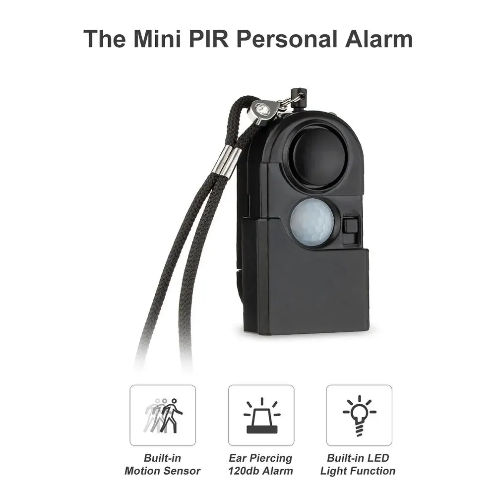 Alarme de Détection de Mouvement KERUI - Mini Alarme Portable 120dB, Sirène SOS & LED, Sécurité pour Voyage, Maison & Enfants