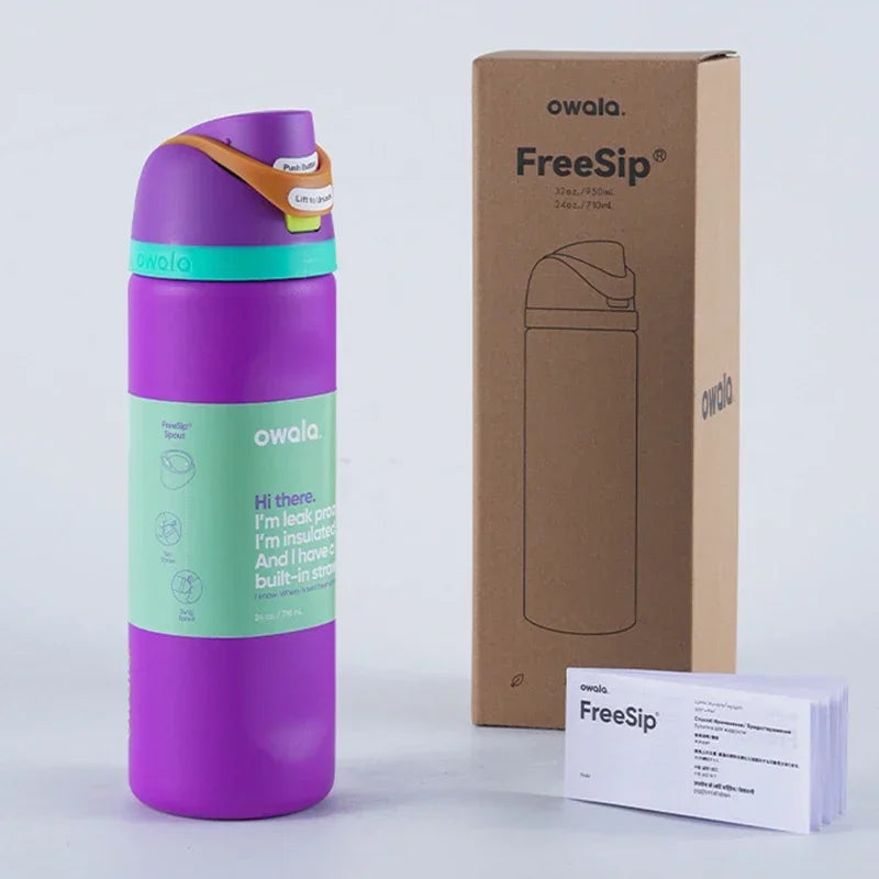 Bouteille Isotherme Owala - Thermos en Acier Inoxydable, Mug Thermique pour Boissons Chaudes & Froides, Étanche & Portable
