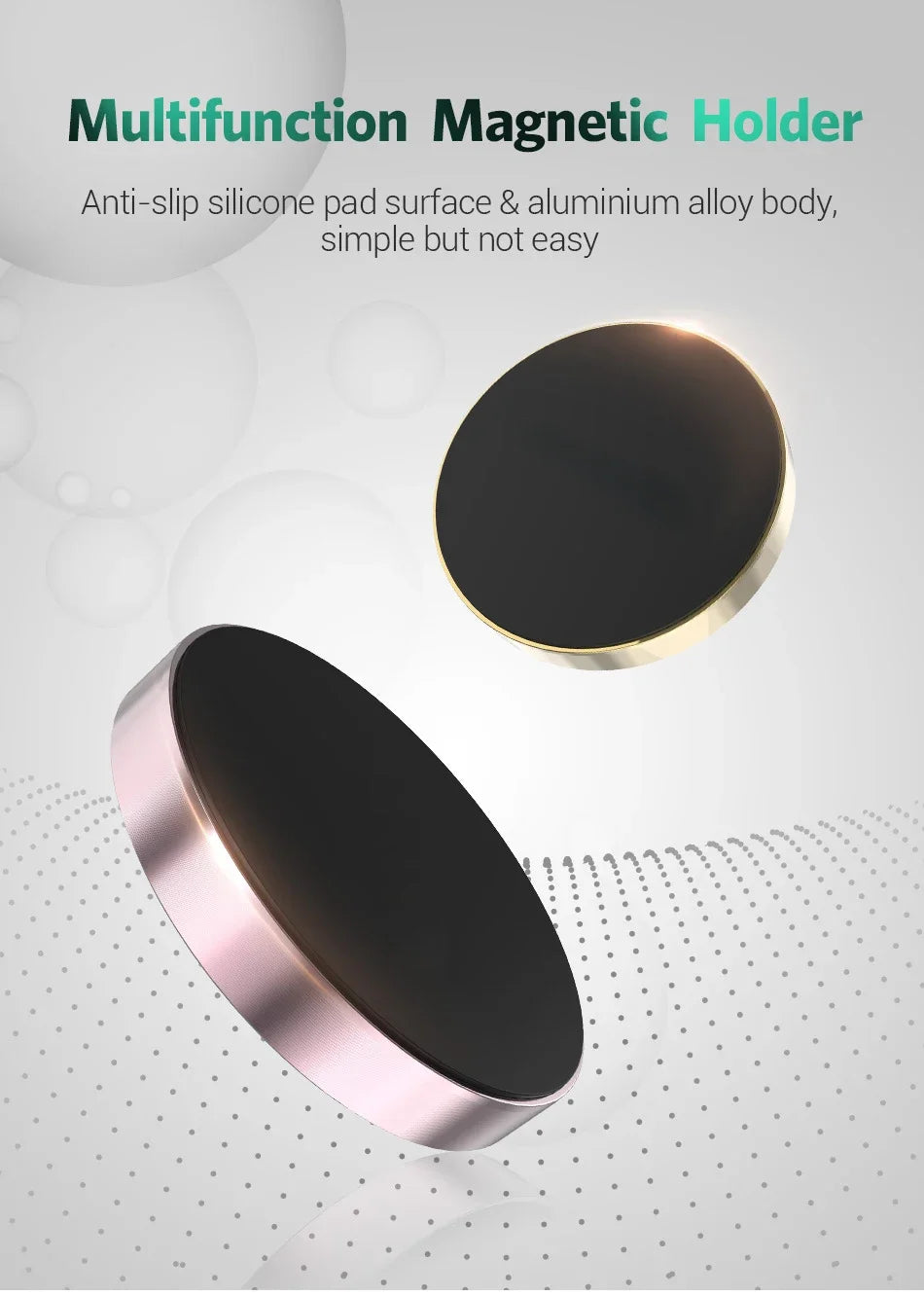 Support Téléphone Magnétique Universel - Fixation Voiture & Maison, Compatible iPhone, Xiaomi, Samsung, Huawei
