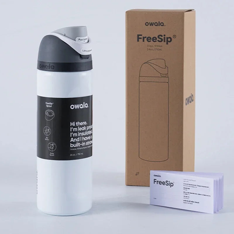 Bouteille Isotherme Owala - Thermos en Acier Inoxydable, Mug Thermique pour Boissons Chaudes & Froides, Étanche & Portable