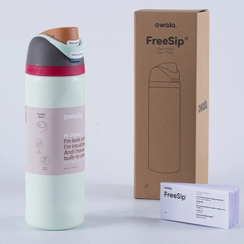 Bouteille Isotherme Owala - Thermos en Acier Inoxydable, Mug Thermique pour Boissons Chaudes & Froides, Étanche & Portable