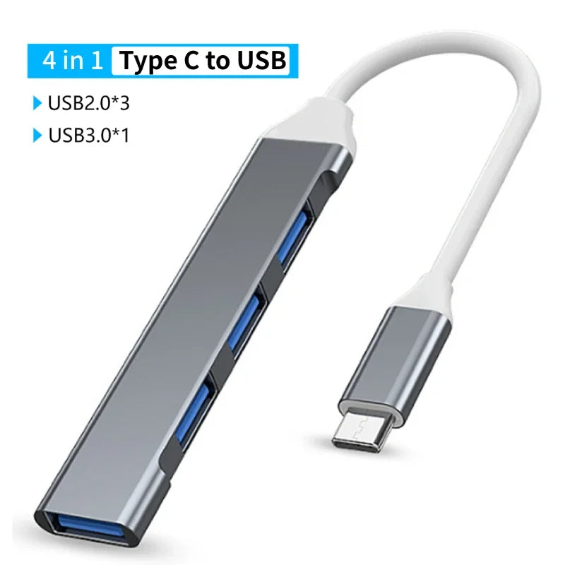 Hub USB-C Multifonction – Adaptateur Type-C vers HDMI 4K, SD/TF, PD Charge Rapide