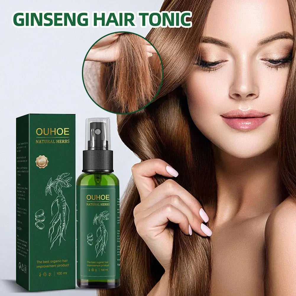 Sérum Capillaire au Ginseng – 2x100ml, Nourrit le Cuir Chevelu, Renforce et Répare les Cheveux