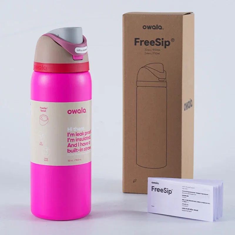 Bouteille Isotherme Owala - Thermos en Acier Inoxydable, Mug Thermique pour Boissons Chaudes & Froides, Étanche & Portable