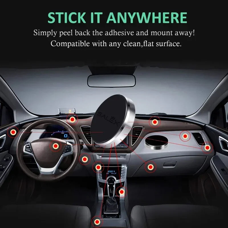Support Téléphone Magnétique Universel - Fixation Voiture & Maison, Compatible iPhone, Xiaomi, Samsung, Huawei