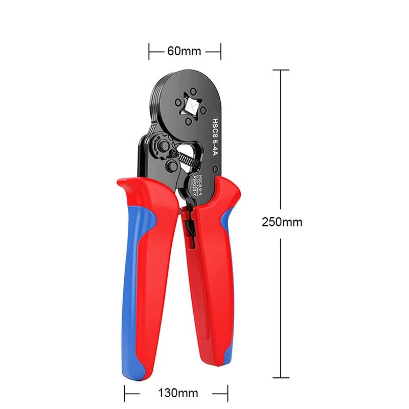 Kit de Pince à Sertir – HSC8 6-4A (0.25-10mm²) pour Cosses et Bornes Électriques