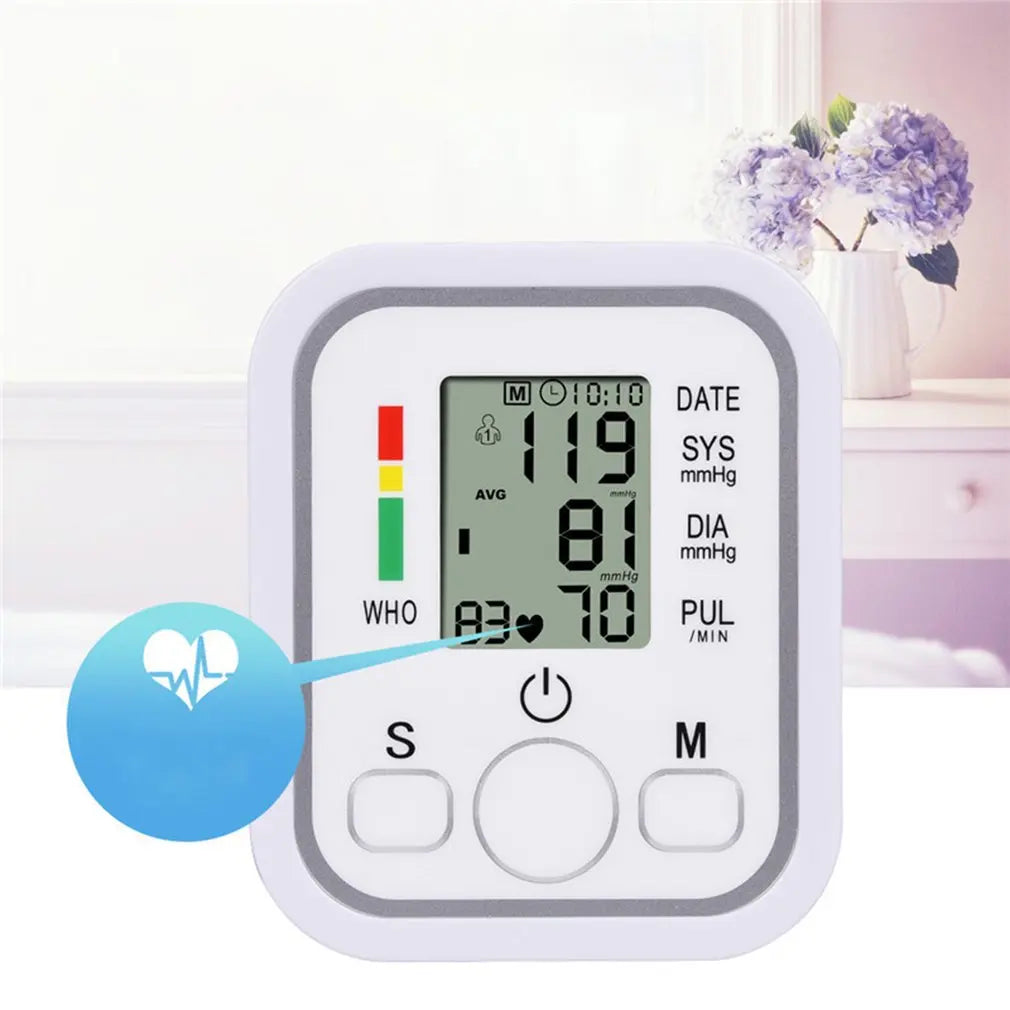 Tensiomètre Électronique de Bras - Moniteur de Pression Artérielle, Fréquence Cardiaque & Pouls, Automatique & Médical