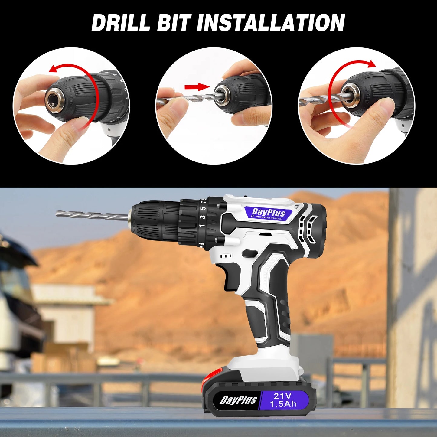 Perceuse-Visseuse Sans Fil 21V – Puissance & Précision pour Tous Vos Travaux !