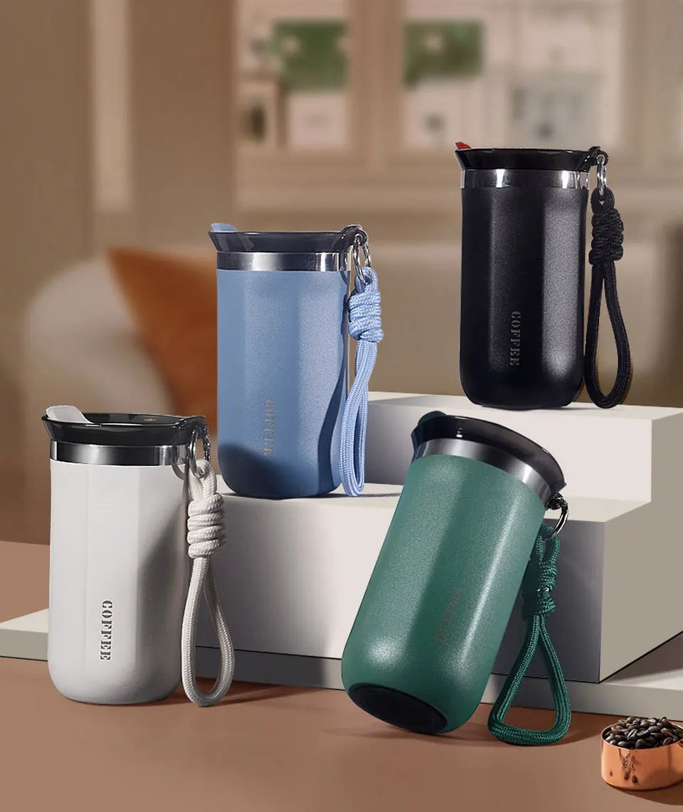 Bouteille Isotherme en Acier Inoxydable - Mug Thermique, Thermos pour Café, Eau & Boissons Chaudes/Froides, Anti-Fuite