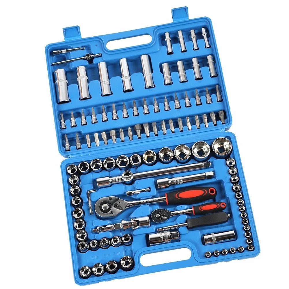 Coffret Clés à Cliquet & Douilles 108 Pièces – Outils de Réparation Auto & Bricolage !