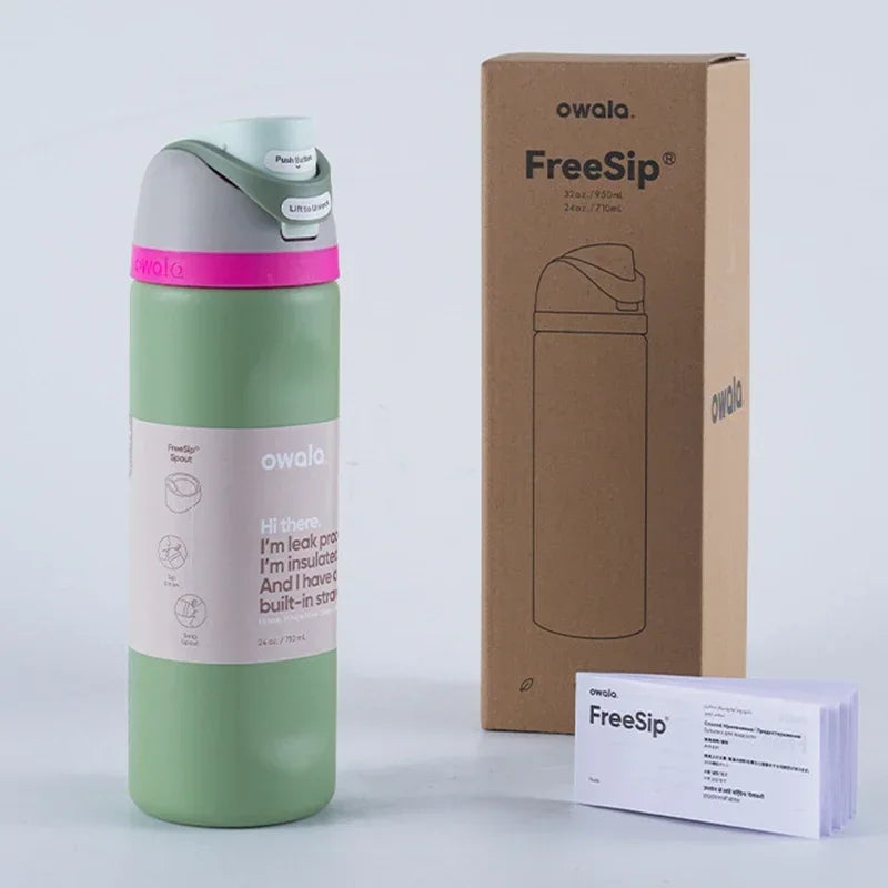Bouteille Isotherme Owala - Thermos en Acier Inoxydable, Mug Thermique pour Boissons Chaudes & Froides, Étanche & Portable