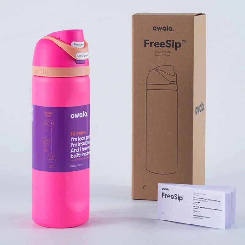Bouteille Isotherme Owala - Thermos en Acier Inoxydable, Mug Thermique pour Boissons Chaudes & Froides, Étanche & Portable