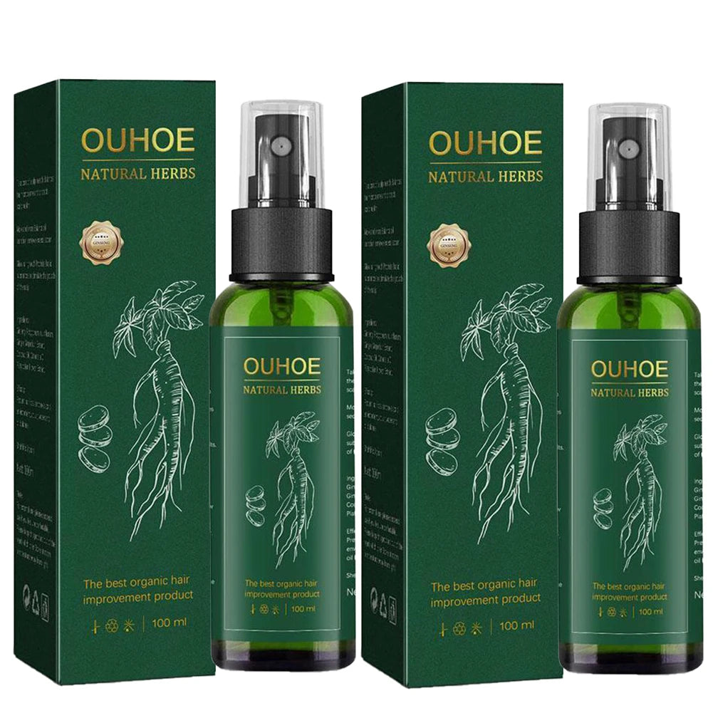 Sérum Capillaire au Ginseng – 2x100ml, Nourrit le Cuir Chevelu, Renforce et Répare les Cheveux