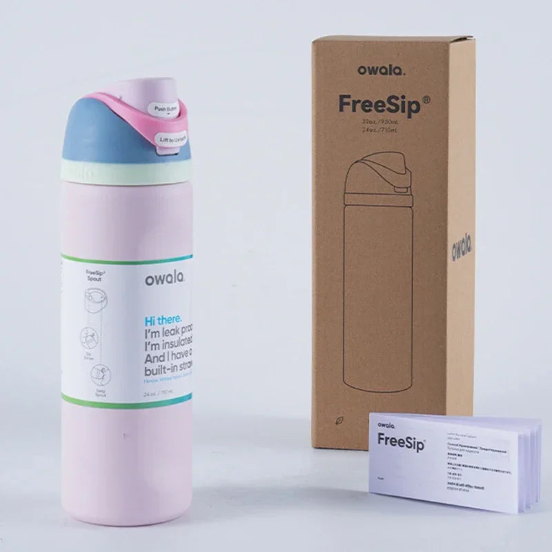 Bouteille Isotherme Owala - Thermos en Acier Inoxydable, Mug Thermique pour Boissons Chaudes & Froides, Étanche & Portable