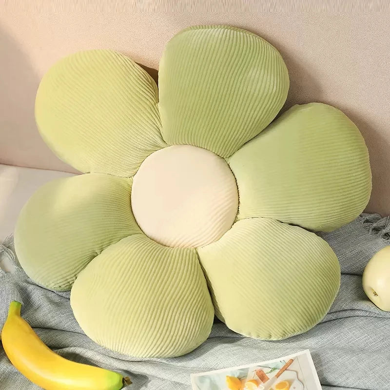 Coussin Fleur en Peluche - Décoration Féminine, Coussin de Siège en Forme de Fleur, Chambre d’Enfant, Salon & Baie Vitrée