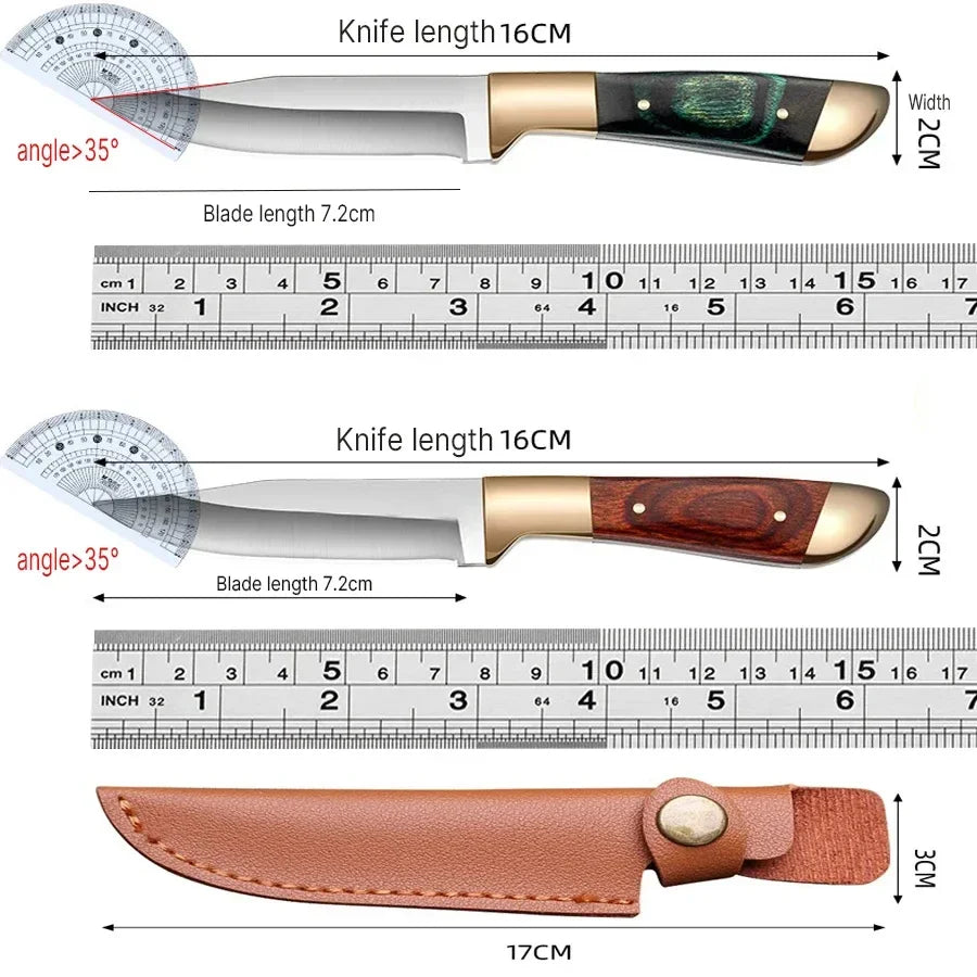 Couteau Polyvalent - Couteau à Fruits, Désossage, EDC Portable, Couteau de Poche, BBQ & Survie