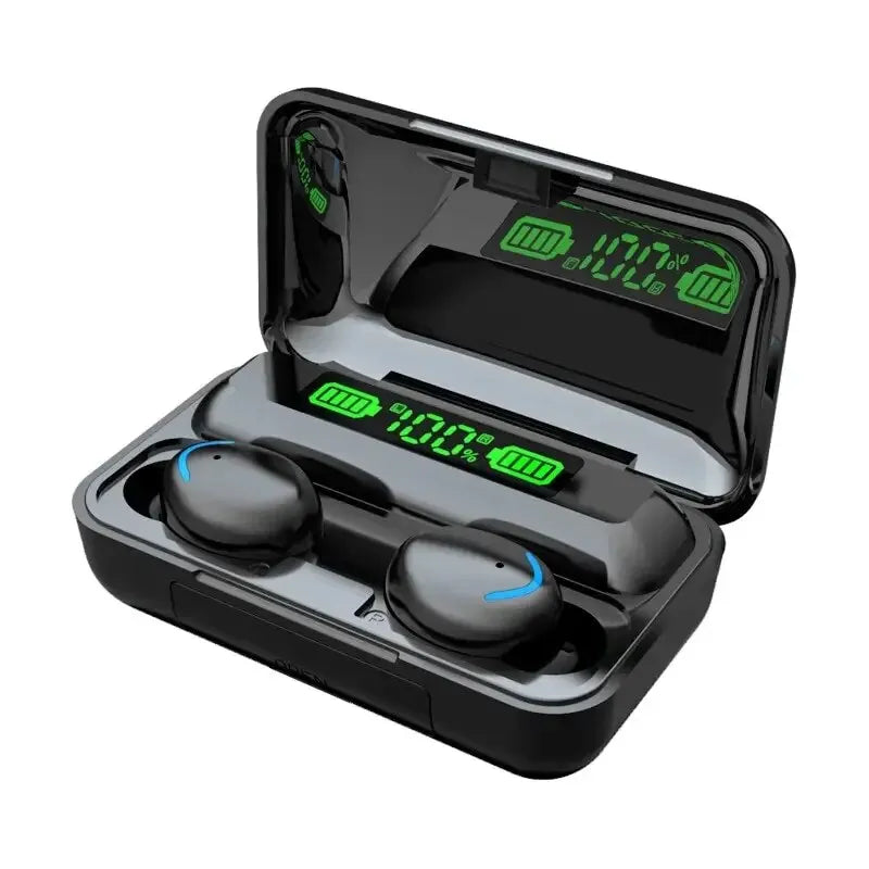 Écouteurs Sans Fil Bluetooth F9 - TWS Étanches, Affichage Digital, Boîtier de Charge Grande Capacité
