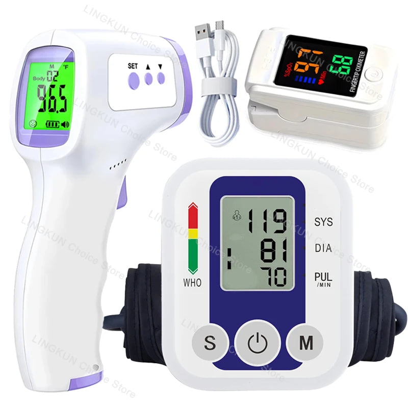 Tensiomètre Électronique de Bras - Moniteur de Pression Artérielle, Fréquence Cardiaque & Pouls, Automatique & Médical