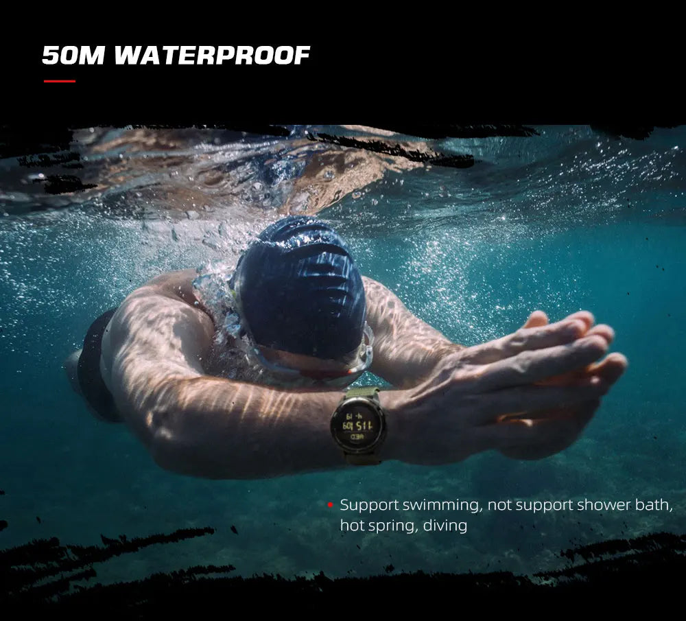 Montre Militaire NORTH EDGE ALPS - Fibre de Carbone, Ultra-Légère, Boussole, Étanche 50M, Résistante aux Chocs