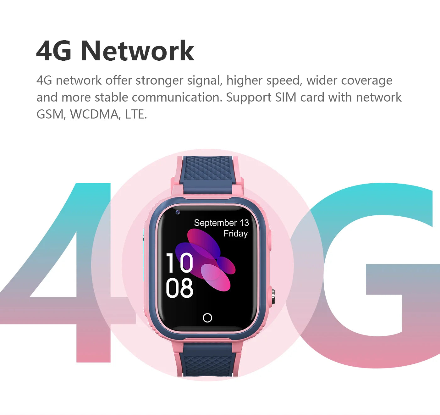 Montre Connectée 4G pour Enfants LT21 - GPS, WiFi, Appel Vidéo, SOS, Étanche IP67