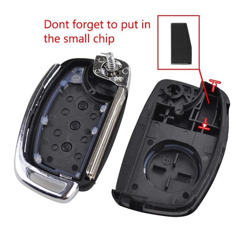 Coque de Clé Pliante pour Hyundai - Compatible Creta, i20, Tucson, Elantra, Santa Fe, Solaris, ix35, ix45 avec Lame