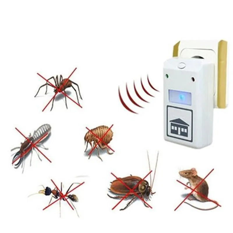Répulsif Ultrasonique Anti-Nuisibles – Prise EU, Protection Intérieure Contre Rongeurs & Insectes