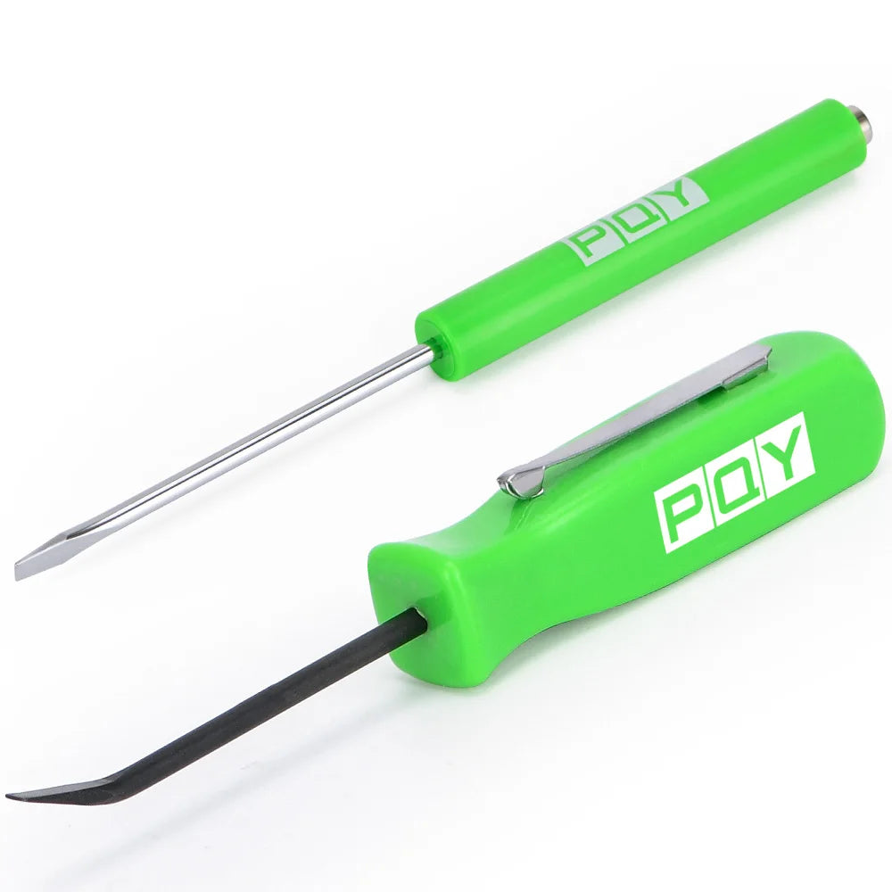 Mini Tournevis de Poche & Pied-de-Biche Magnétique - Compact, Anglé, Prise Ergonomique à 4 Faces