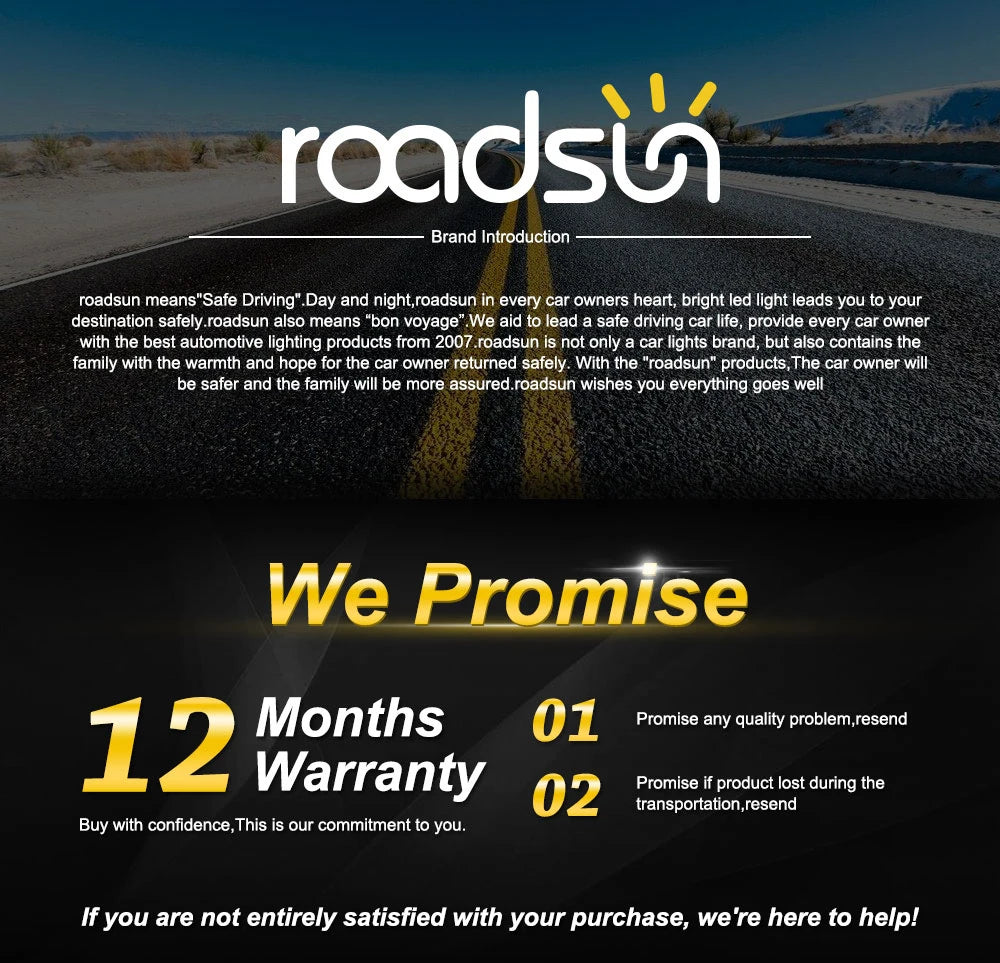 Ampoules Xénon HID Roadsun 35W - D1S, D2S, D3S, D4S, D1R, D2R, D3R, D4R - Températures de Couleur 4300K à 12000K