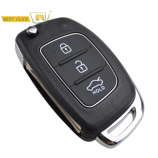 Coque de Clé Pliante pour Hyundai - Compatible Creta, i20, Tucson, Elantra, Santa Fe, Solaris, ix35, ix45 avec Lame