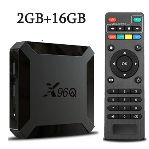 X96Q Android 10.0 Smart TV Box - 2GB RAM, 16GB ROM, Allwinner H313 Quad-Core, 4K Ultra HD, Streaming Rapide