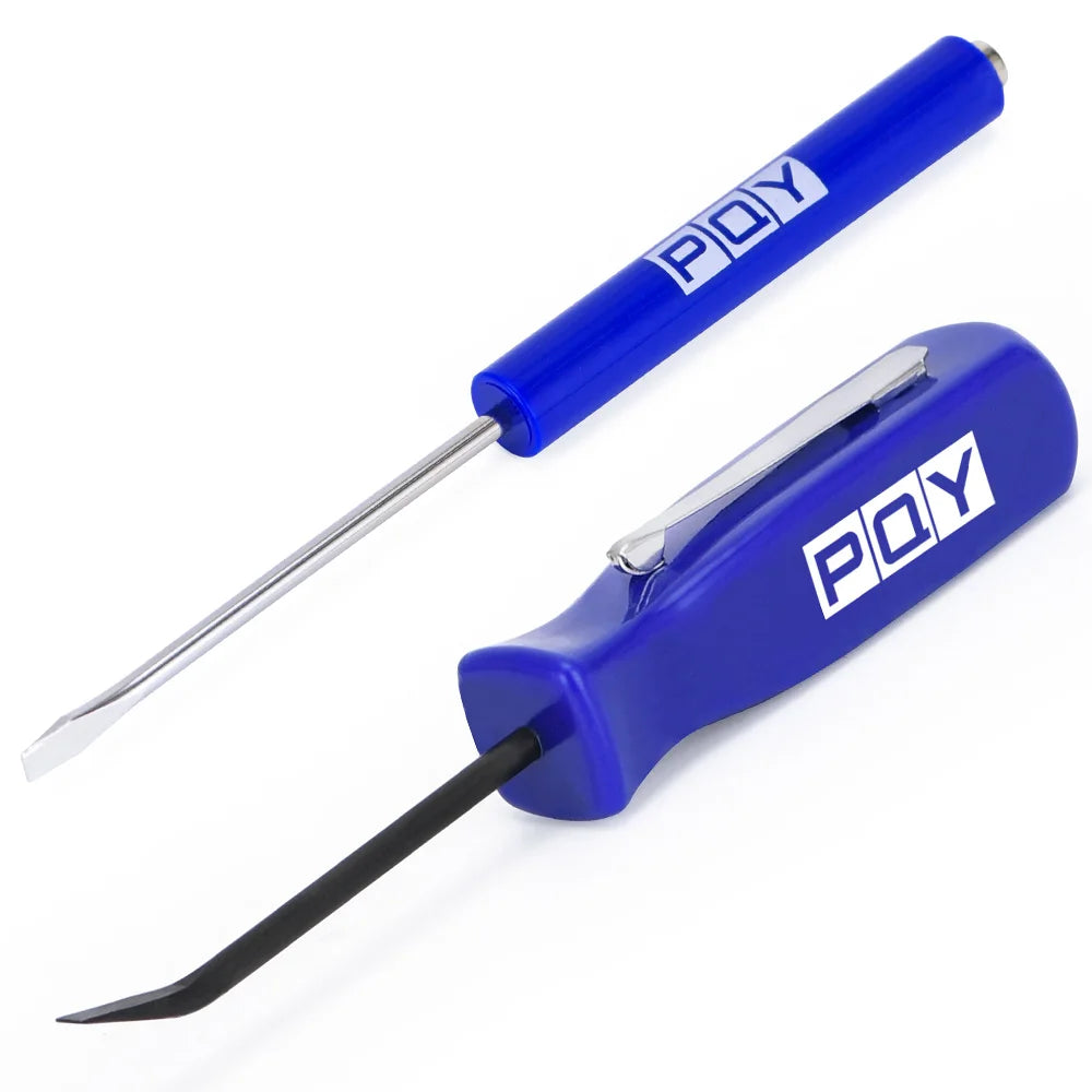 Mini Tournevis de Poche & Pied-de-Biche Magnétique - Compact, Anglé, Prise Ergonomique à 4 Faces