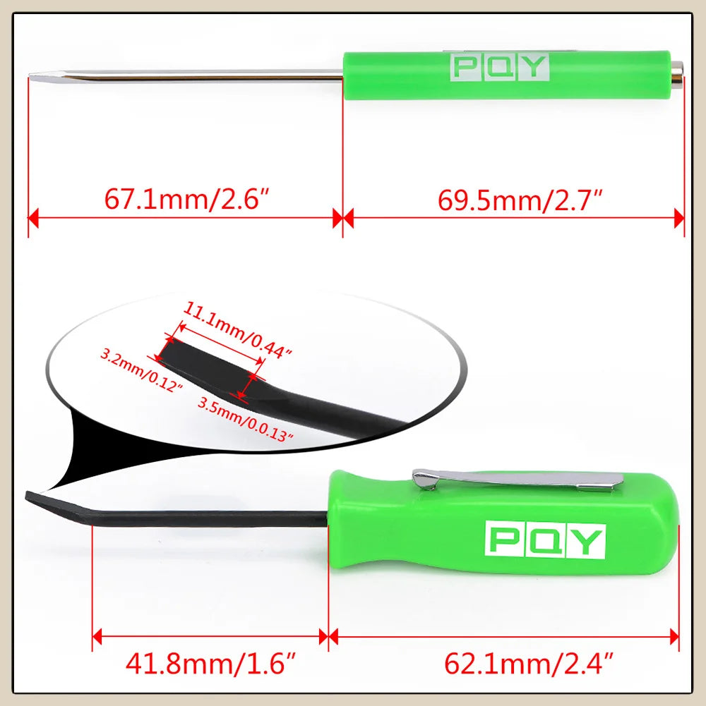 Mini Tournevis de Poche & Pied-de-Biche Magnétique - Compact, Anglé, Prise Ergonomique à 4 Faces