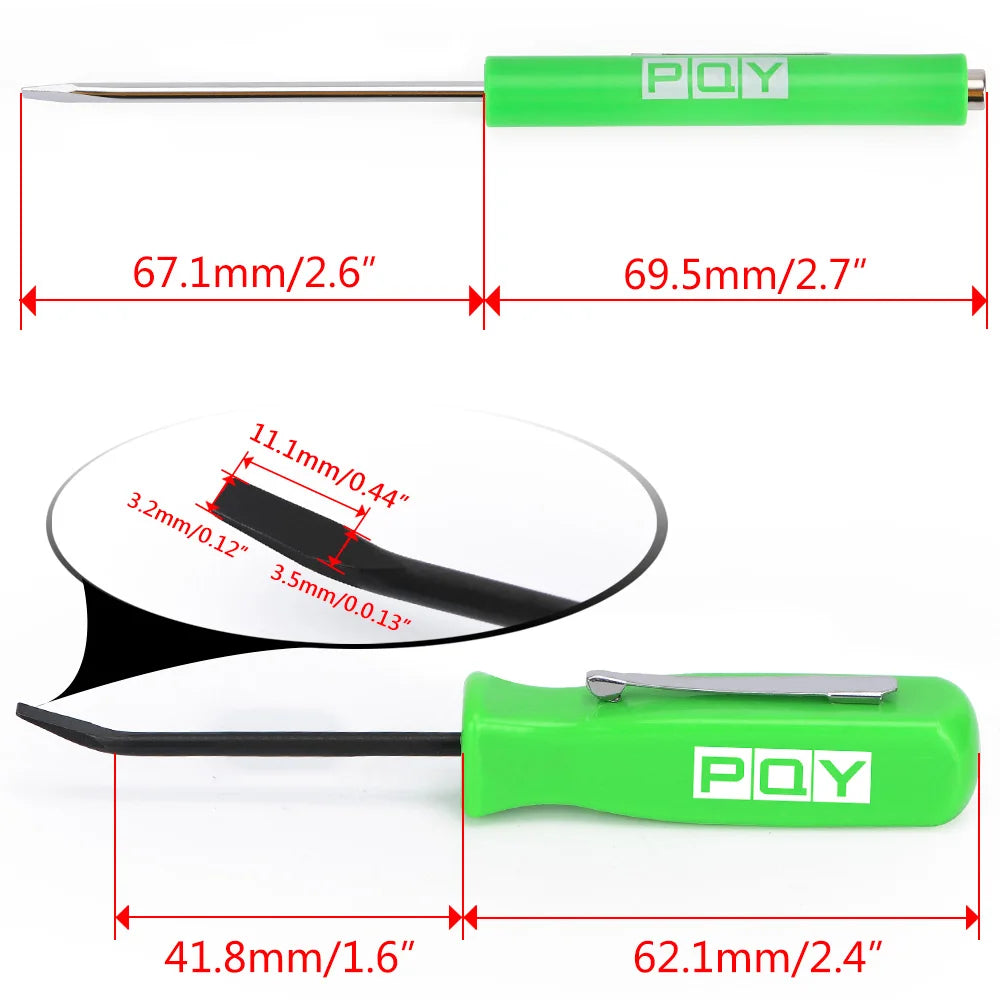 Mini Tournevis de Poche & Pied-de-Biche Magnétique - Compact, Anglé, Prise Ergonomique à 4 Faces