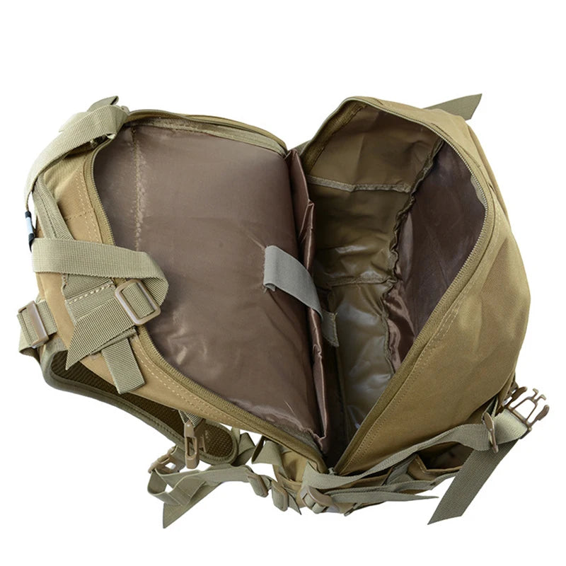 Sac à Dos Tactique 40L - Randonnée, Camping, Trekking, Pêche & Activités Outdoor, Système MOLLE & Réfléchissant