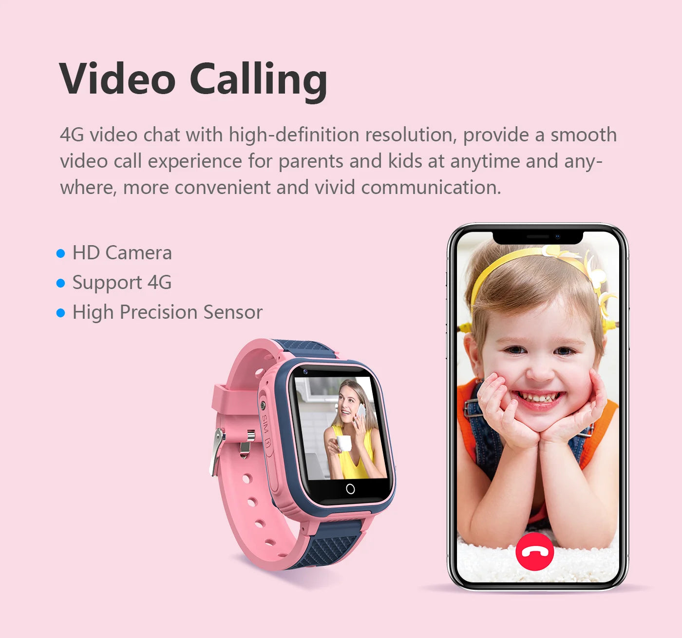 Montre Connectée 4G pour Enfants LT21 - GPS, WiFi, Appel Vidéo, SOS, Étanche IP67