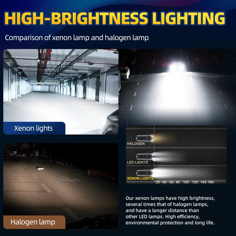 Ampoules Xénon HID Roadsun 35W - D1S, D2S, D3S, D4S, D1R, D2R, D3R, D4R - Températures de Couleur 4300K à 12000K