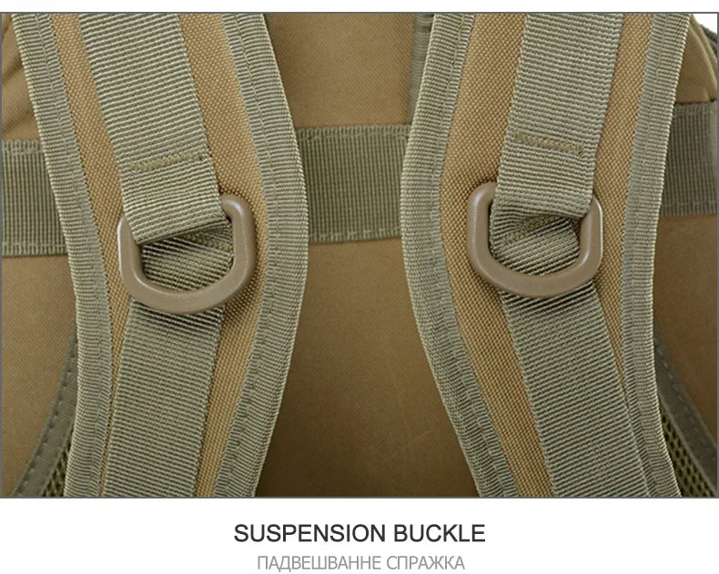 Sac à Dos Tactique 40L - Randonnée, Camping, Trekking, Pêche & Activités Outdoor, Système MOLLE & Réfléchissant