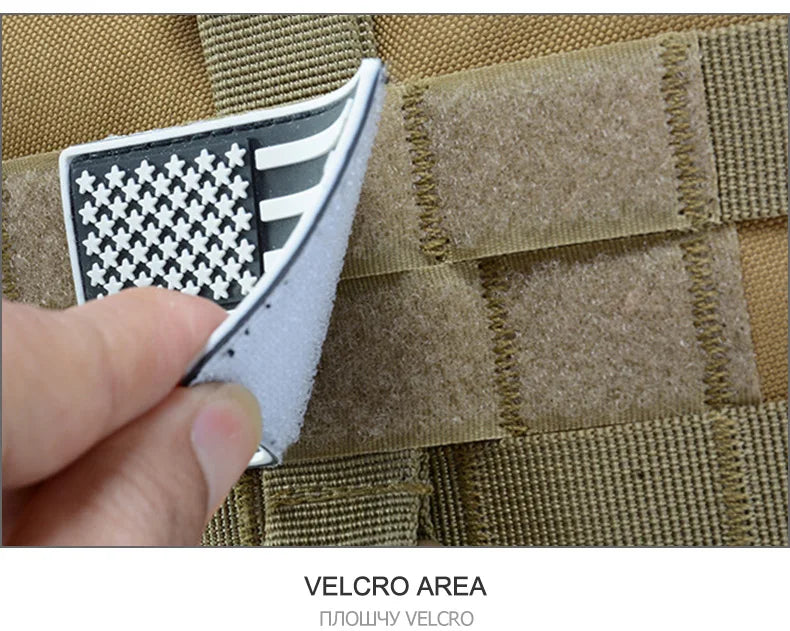 Sac à Dos Tactique 40L - Randonnée, Camping, Trekking, Pêche & Activités Outdoor, Système MOLLE & Réfléchissant