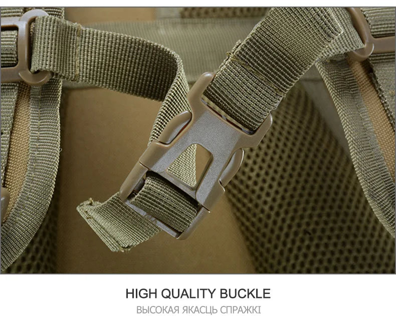 Sac à Dos Tactique 40L - Randonnée, Camping, Trekking, Pêche & Activités Outdoor, Système MOLLE & Réfléchissant