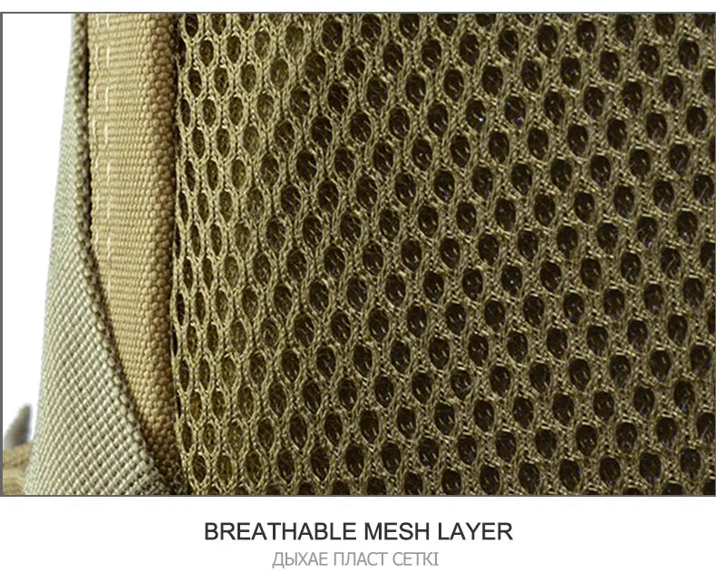 Sac à Dos Tactique 40L - Randonnée, Camping, Trekking, Pêche & Activités Outdoor, Système MOLLE & Réfléchissant