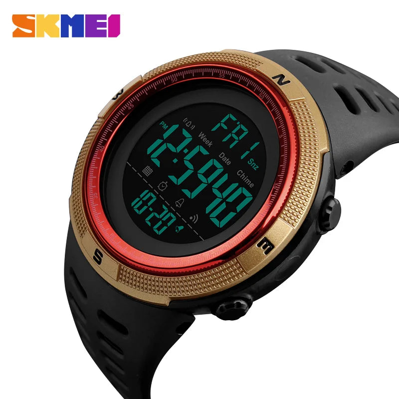 Montre Sport Homme SKMEI – Étanche, LED, Multifonction