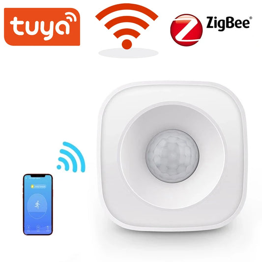 Capteur de Mouvement PIR Tuya ZigBee/WiFi - Détecteur Infrarouge Sans Fil, Alarme de Sécurité, Compatible Smart Life & Alexa