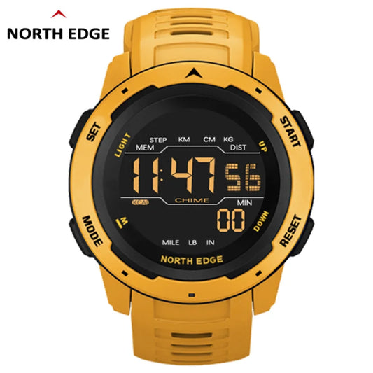 Montre Militaire Sport Homme NORTH EDGE Mars – Étanche, Podomètre, Chronomètre