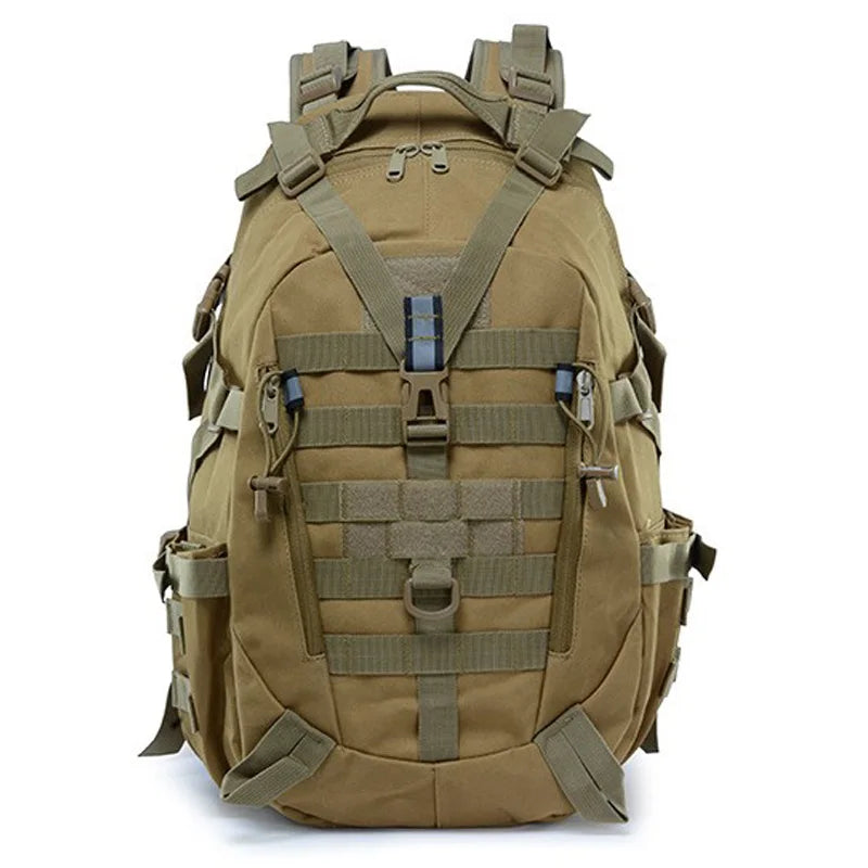 Sac à Dos Tactique 40L - Randonnée, Camping, Trekking, Pêche & Activités Outdoor, Système MOLLE & Réfléchissant